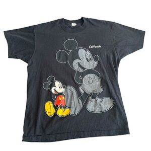 VTG Disney Mickey Mouse California T-Shirt Black Single Stitch 90s Sherry’s Best